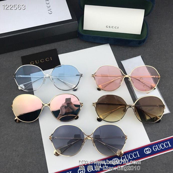 GUCCI古馳 新款 官網主打 腳尾珍珠配飾 女款太陽鏡 完美品質 超級時尚  lly1187
